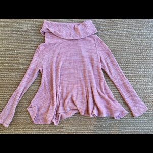 Anthropologie Red/Pink/White “oatmeal” sweater